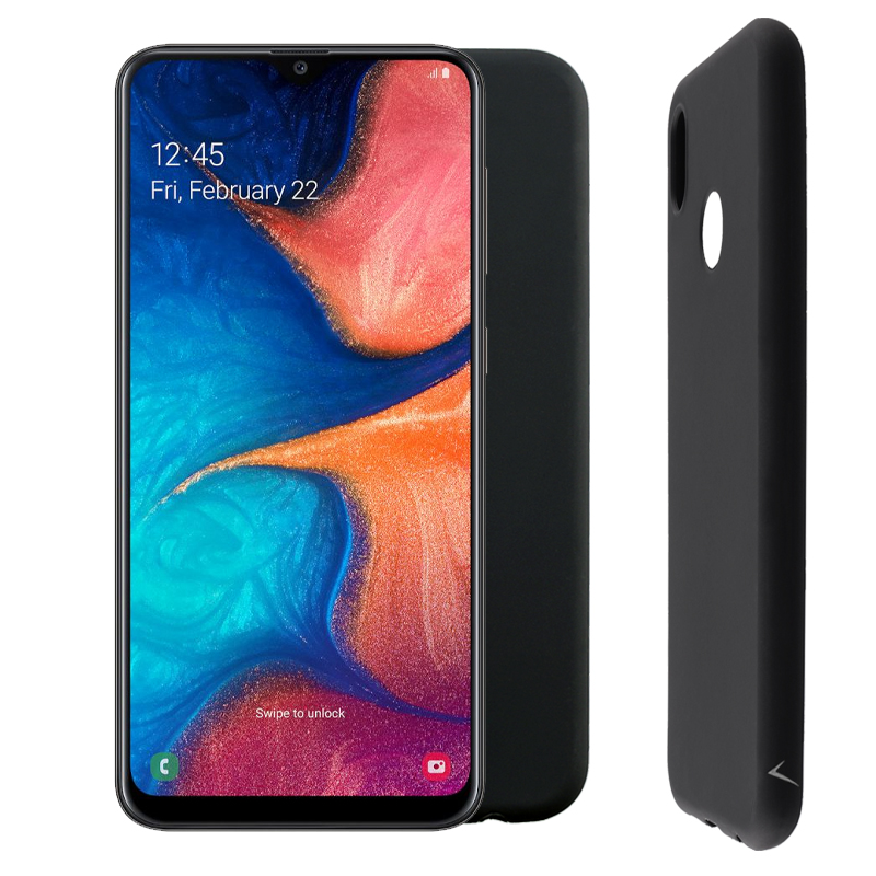 VOLTE-TEL ΘΗΚΗ SAMSUNG A20e 2019 A202 5.8" SILICON TPU CAMERA GUARD BLACK