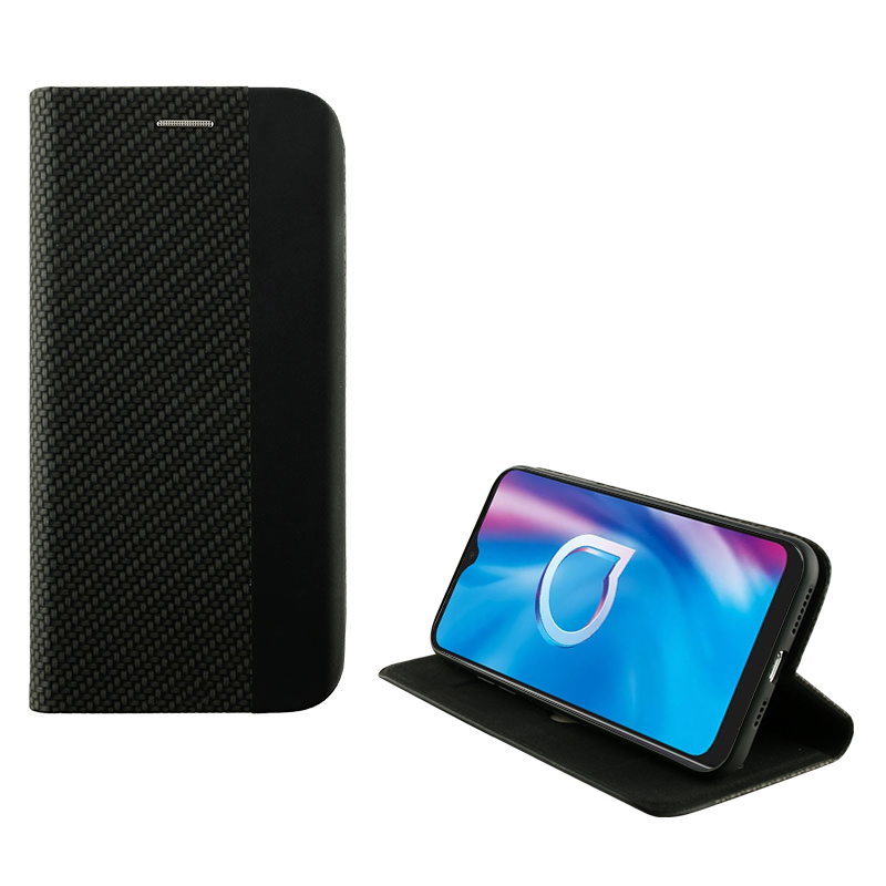 IDOL 1991 ΘΗΚΗ ALCATEL 1S 2020/1V 2020/3L 2020 6.22" ELITE ANTI-RFID BOOK STAND BLACK