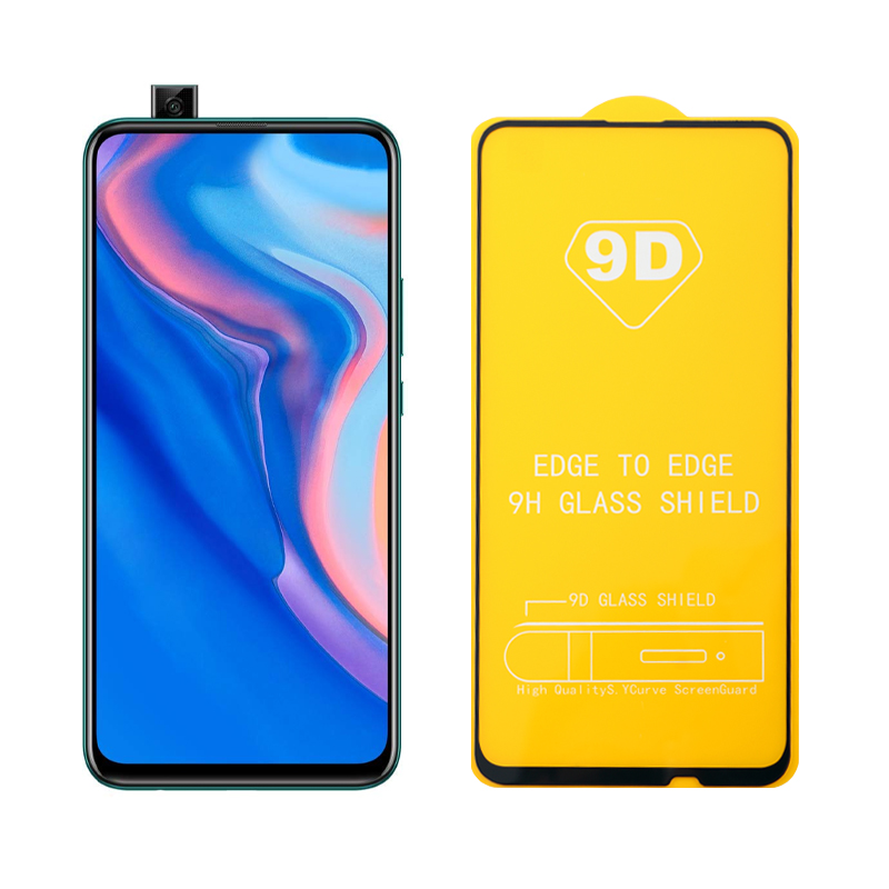 IDOL 1991 TEMPERED GLASS HUAWEI P SMART Z/Y9 PRIME 2019/HONOR 9X 6.59" 9H 0.25mm 9D FULL GLUE SPECIAL FULL COVER BLACK