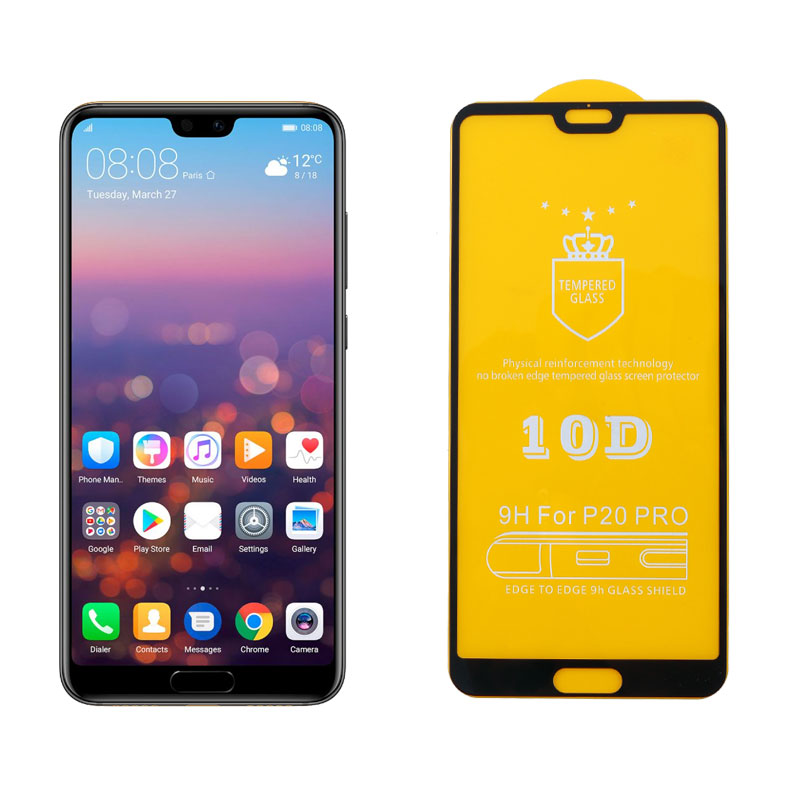 IDOL 1991 TEMPERED GLASS HUAWEI P20 PRO 6.1" 9H 0.25mm 10D FULL GLUE SPECIAL FULL COVER BLACK