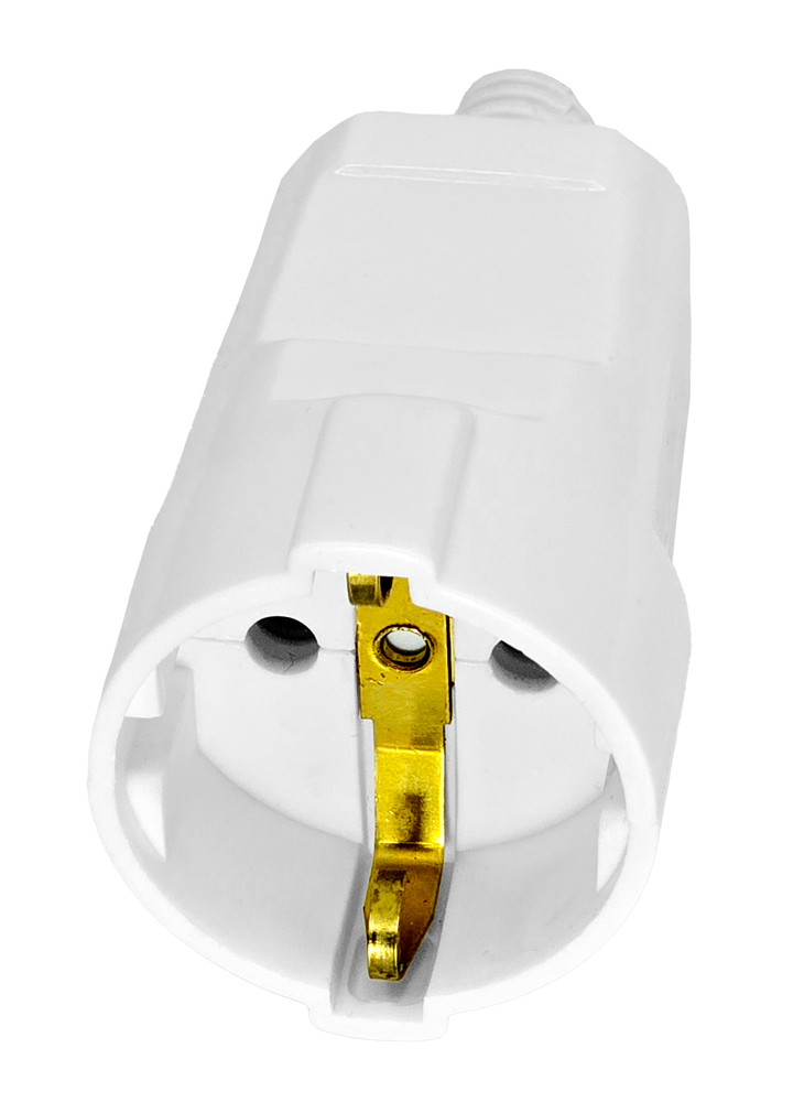 POWERTECH φις ρεύματος PT-1439, θηλυκό schuko, 16A, λευκό