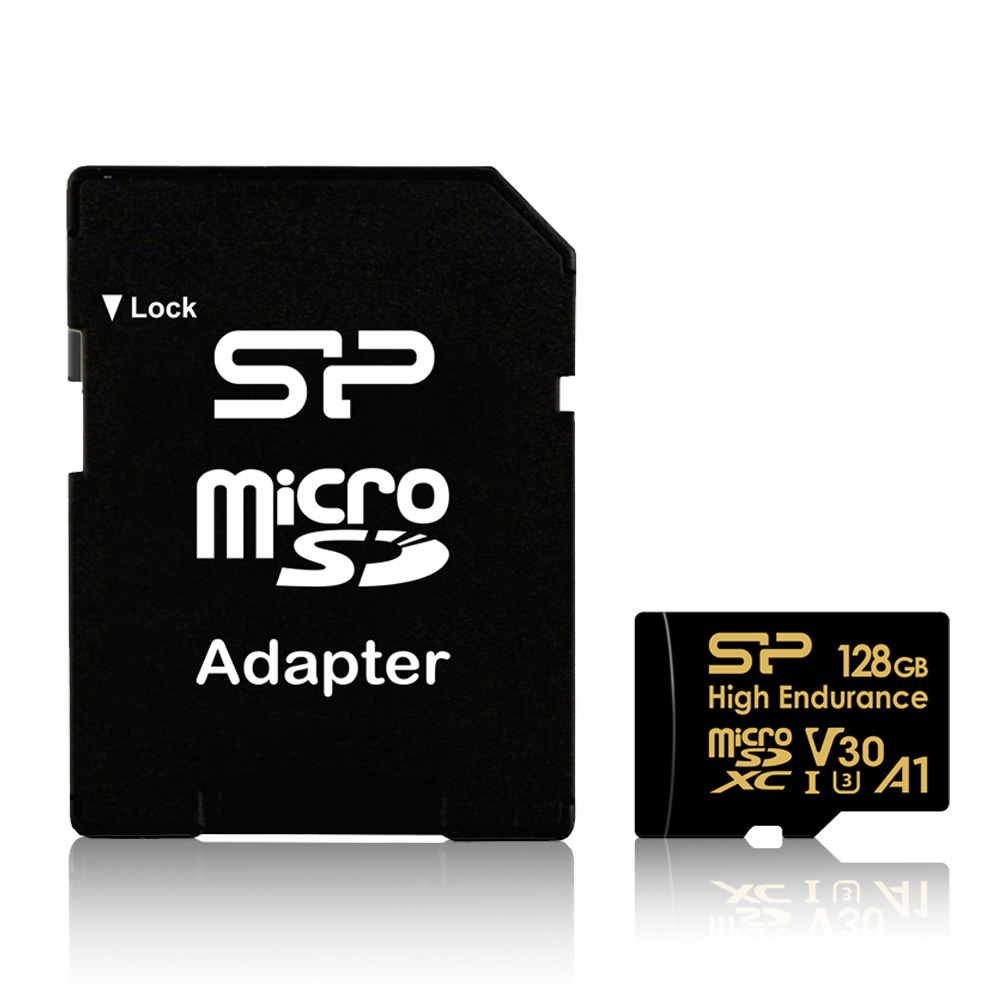 SILICON POWER micro SDHC 128GB CLASS 10 UHS-1 U3 A1 V30 ENDURANCE R100/W80 MB/S + SD ADAPTOR SP128GBSTXDV3V1HSP
