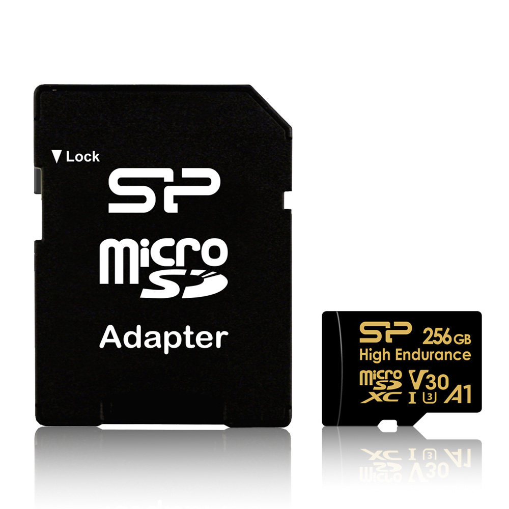 SILICON POWER micro SDHC 256GB CLASS 10 UHS-1 U3 A1 V30 ENDURANCE R100/W80 MB/S + SD ADAPTOR SP256GBSTXDV3V1HSP