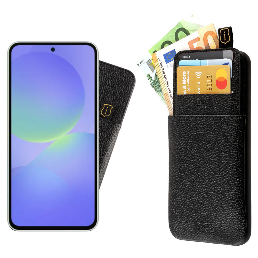 IDOL 1991 ΘΗΚΗ SAMSUNG A36 5G A366 6.64" ANTI-RFID LEATHER SMART WALLET CAMERA GUARD BLACK