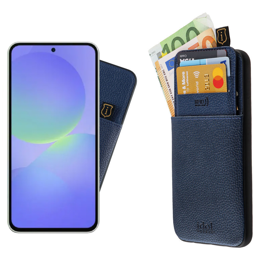 IDOL 1991 ΘΗΚΗ SAMSUNG A36 5G A366 6.64" ANTI-RFID LEATHER SMART WALLET CAMERA GUARD BLUE