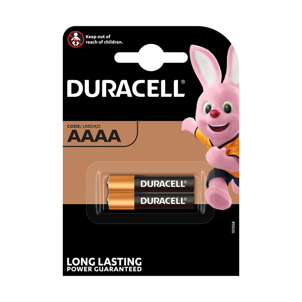 DURACELL ΜΠΑΤΑΡΙΕΣ ΑΛΚΑΛΙΚΕΣ AAAA LR08 25A/ LR61/ LR8D425/MN2500/ MX2500/ E96 ALKALINE LONG LASTING 2/BLISTER