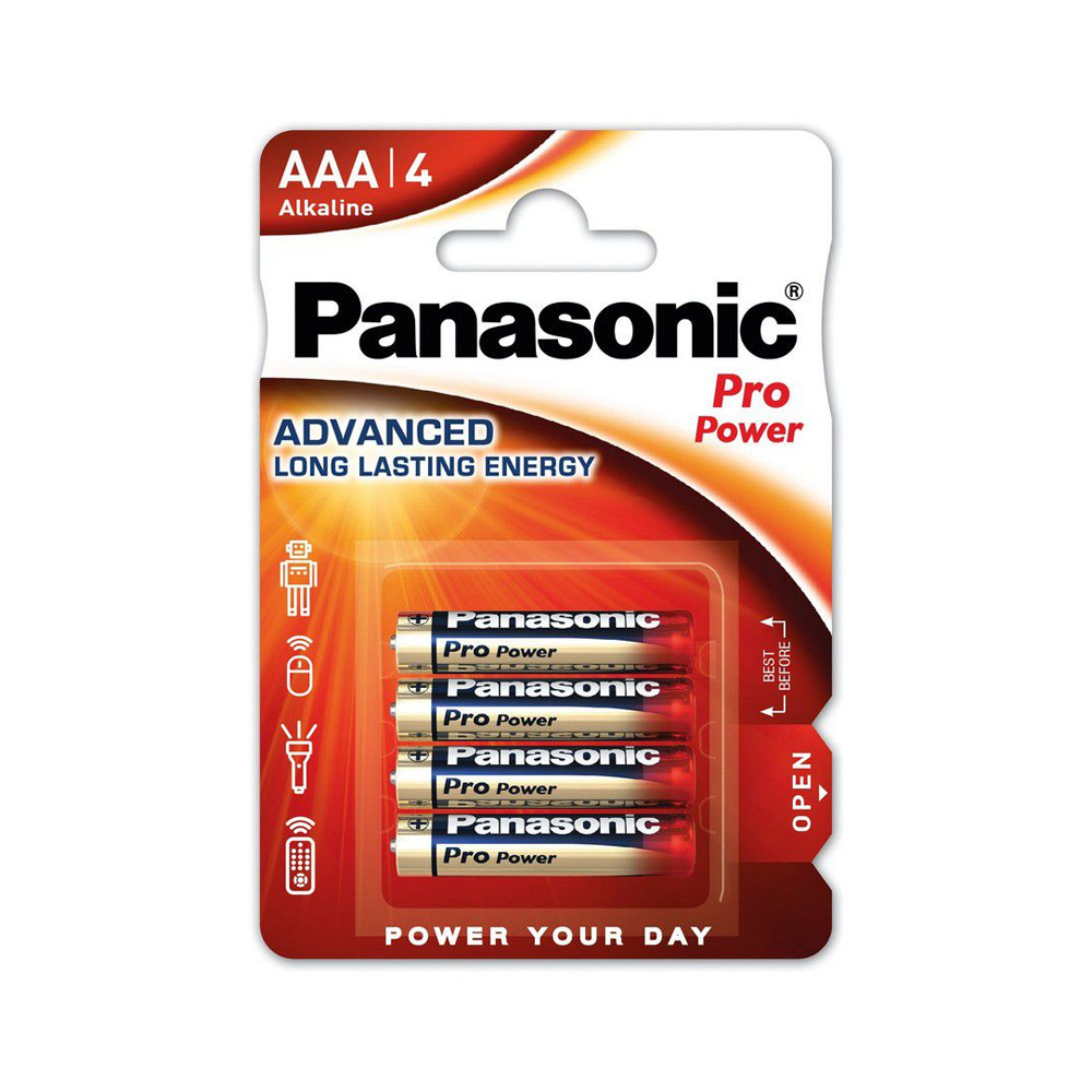 PANASONIC ΜΠΑΤΑΡΙΕΣ ΑΛΚΑΛΙΚΕΣ AAA LR03 1.5V ALKALINE PRO POWER 4/BLISTER