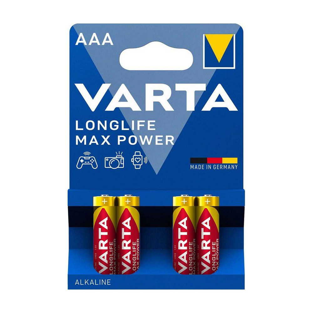 VARTA ΑΛΚΑΛΙΚΕΣ ΜΠΑΤΑΡΙΕΣ LR03/SIZE AAA 1.5V ALKALINE LONGLIFE MAX POWER 4/BLISTER