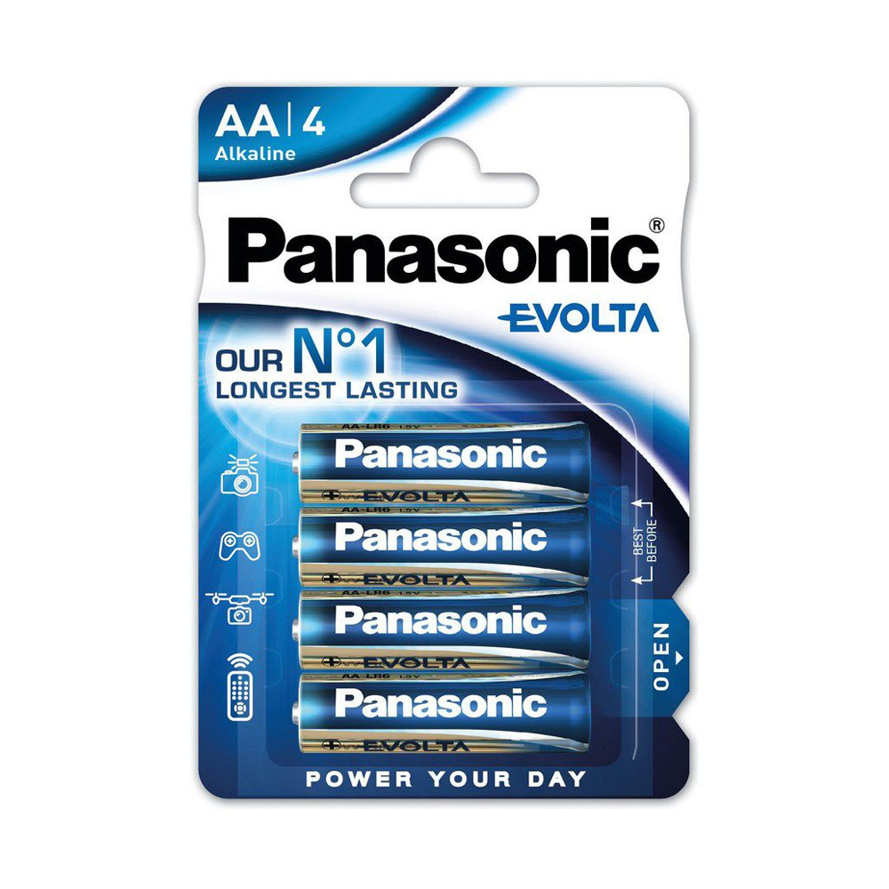 PANASONIC ΑΛΚΑΛΙΚΕΣ ΜΠΑΤΑΡΙΕΣ LR06/SIZE AA 1.5V ALKALINE EVOLTA 4/BLISTER