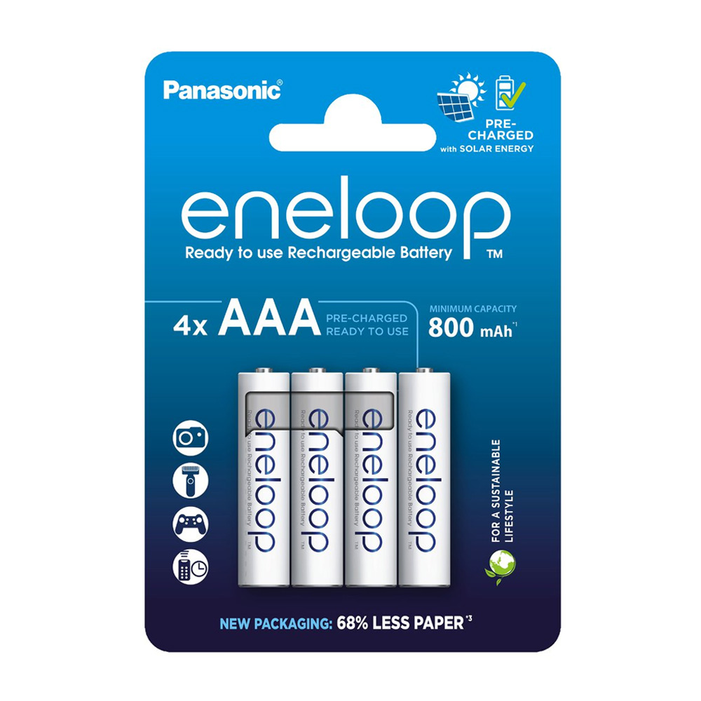 PANASONIC ΜΠΑΤΑΡΙΕΣ ΕΠΑΝΑΦΟΡΤΙΖΟΜΕΝΕΣ AAA/HR03 1.2V 800mAh NIMH ENELOOP 4/BLISTER