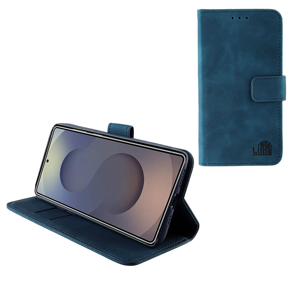 LIME ΘΗΚΗ SAMSUNG S25 ULTRA 5G S938 6.9" ESSENTIAL MAGNET BOOK STAND CLIP DARK BLUE