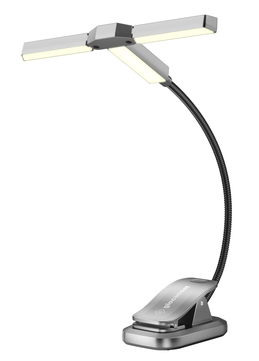 GLOCUSENT LED φακός διαβάσματος GLCSNTA2301, επαναφορτιζόμενος, έως 50lm, γκρι