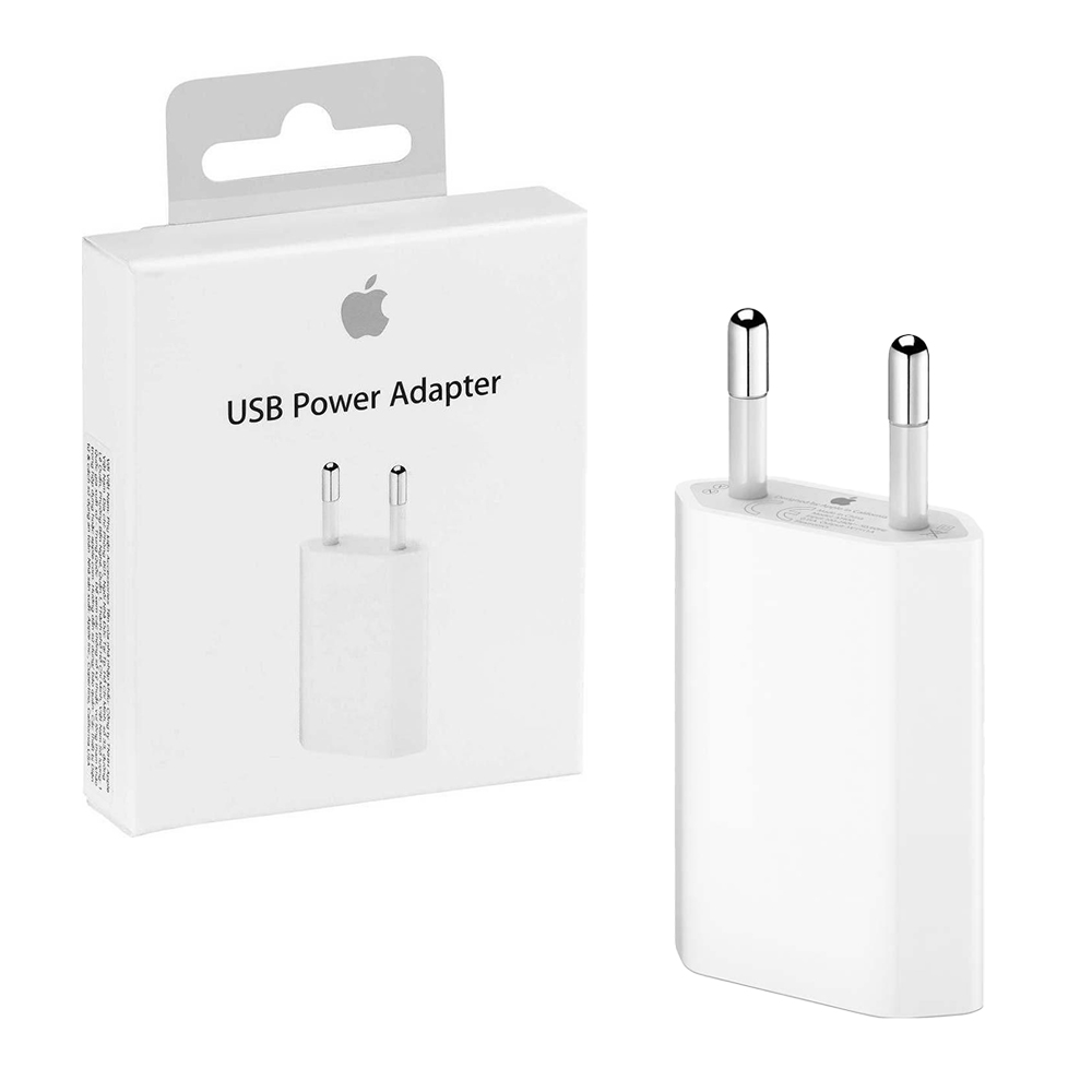 TRAVEL USB POWER ADAPTER APPLE IPHONE MGN13ZM/A A2118 1000mA 5W WHITE PACKING OR