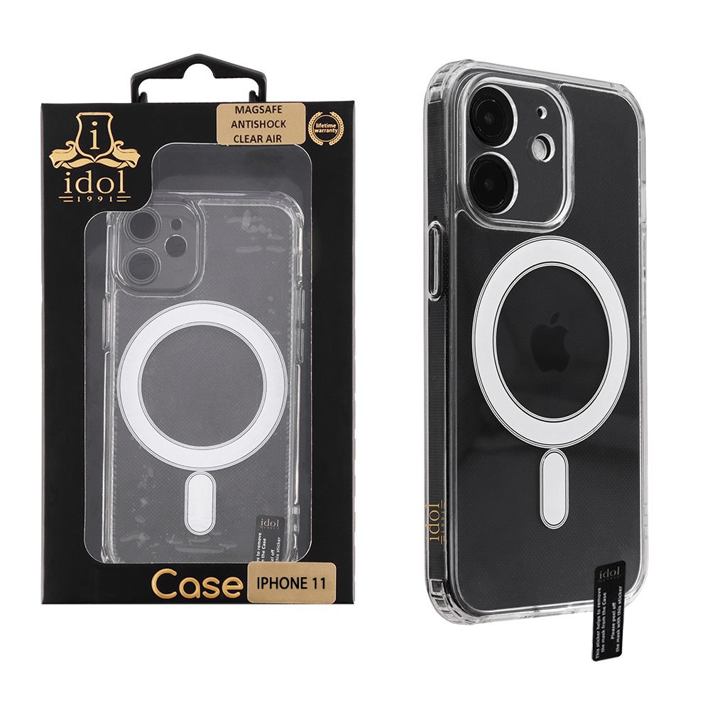 IDOL 1991 ΘΗΚΗ IPHONE 11 6.1" MAGSAFE ANTISHOCK CLEAR AIR BACK COVER TPU FULL CAMERA PROTECTION ΔΙΑΦΑΝΗ
