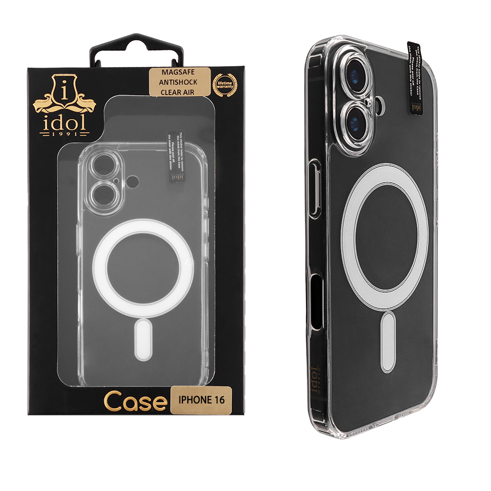 IDOL 1991 ΘΗΚΗ IPHONE 16 6.1" MAGSAFE ANTISHOCK CLEAR AIR BACK COVER TPU FULL CAMERA PROTECTION ΔΙΑΦΑΝΗ
