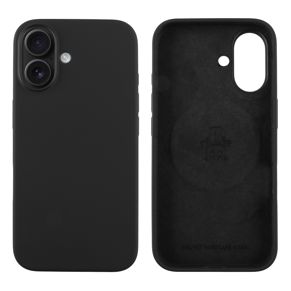 IDOL 1991 ΘΗΚΗ IPHONE 16 6.1" VELVET MAGSAFE TPU CAMERA GUARD BLACK