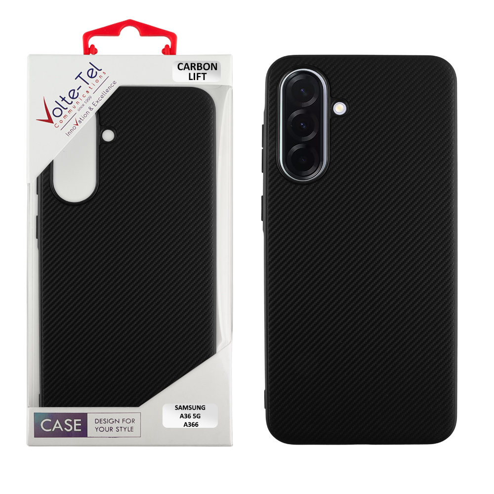 VOLTE-TEL ΘΗΚΗ SAMSUNG A36 5G A366 6.64" CARBON LIFT FULL CAMERA PROTECTION BLACK