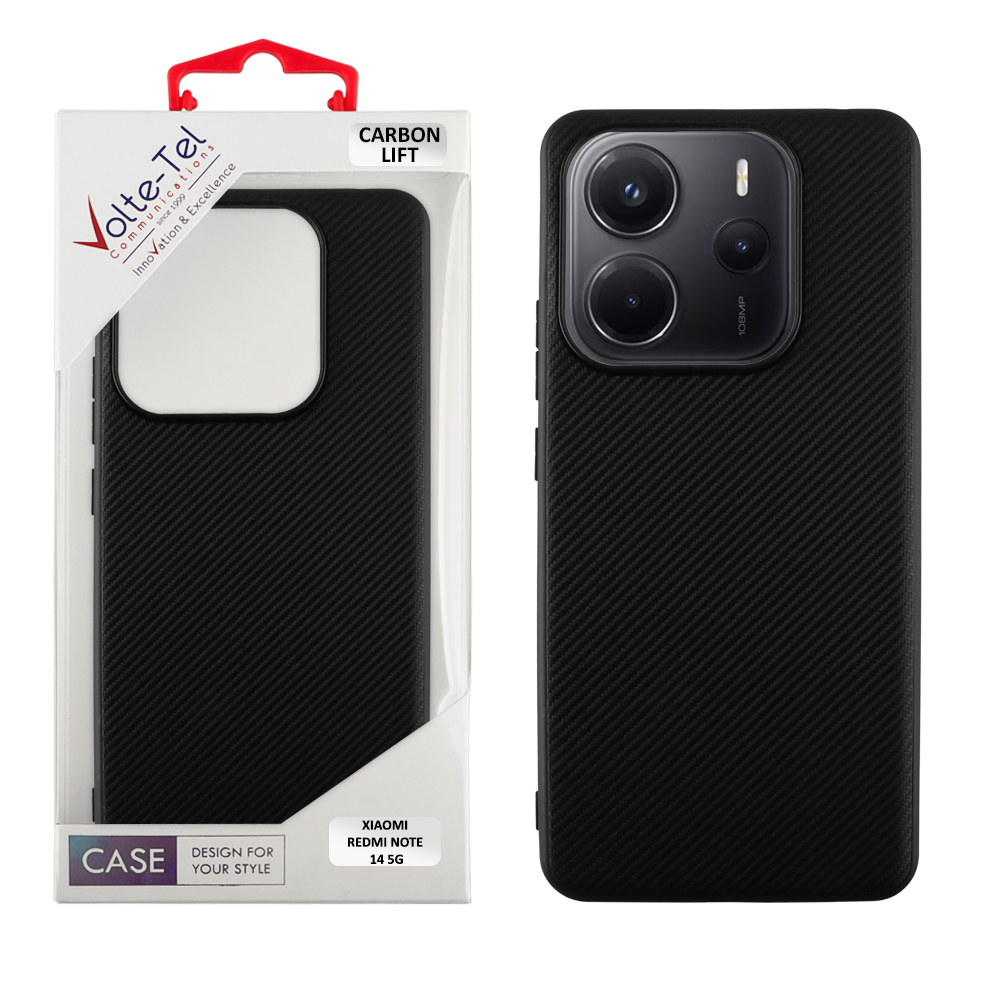 VOLTE-TEL ΘΗΚΗ XIAOMI REDMI NOTE 14 5G 6.67" CARBON LIFT CAMERA GUARD BLACK