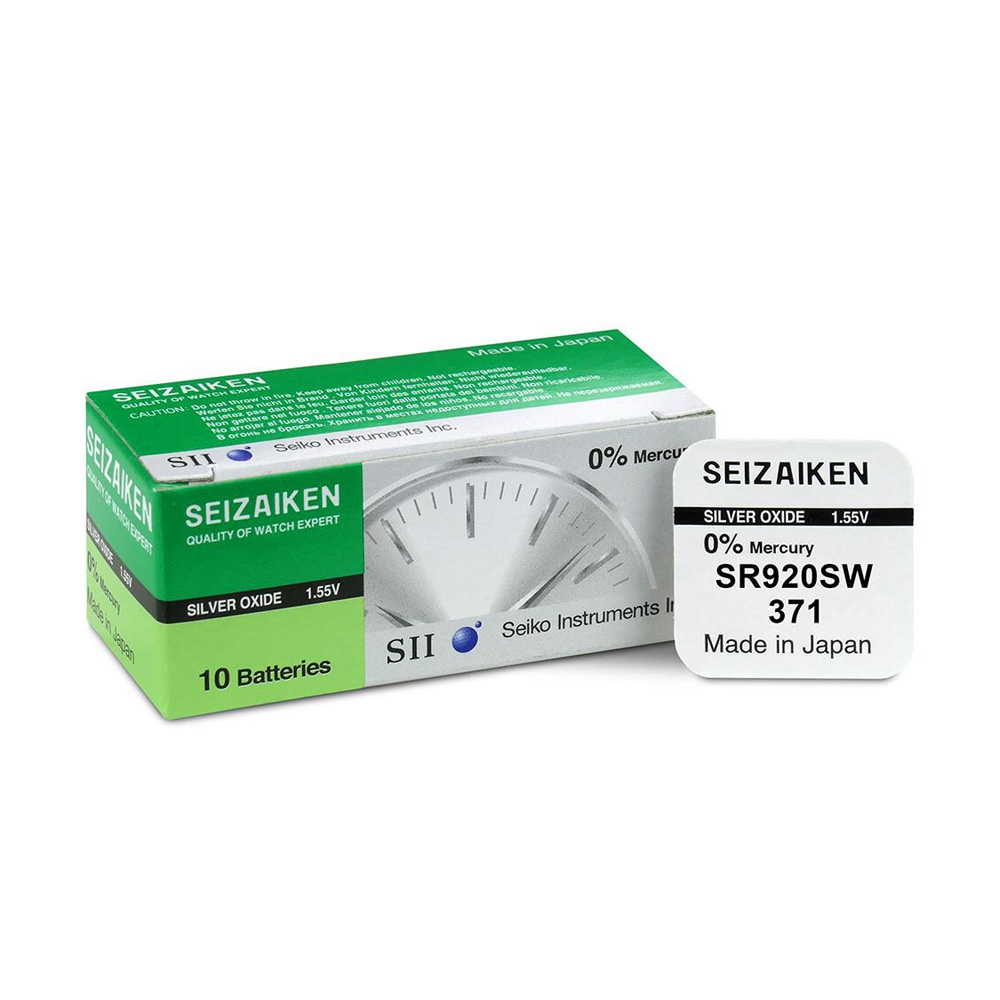 SEIZAIKEN SEIKO ΜΠΑΤΑΡΙΕΣ ΡΟΛΟΓΙΟΥ 371/SR69/370/SR920SW/G6/AG6 SILVER 46mAh 1.55V OXIDE 1 ΤΕΜ/BLISTER