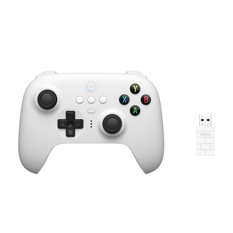 8BitDo-Ultimat-2.4G-Controller-Charging-Dock-ALPS-joysticks-white