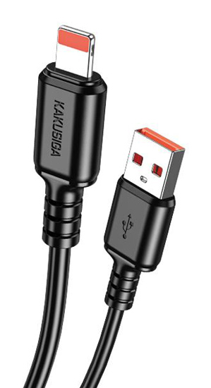 KAKUSIGA καλώδιο Lightning σε USB KSC-982, 15W, 480Mbps, 1m, μαύρο