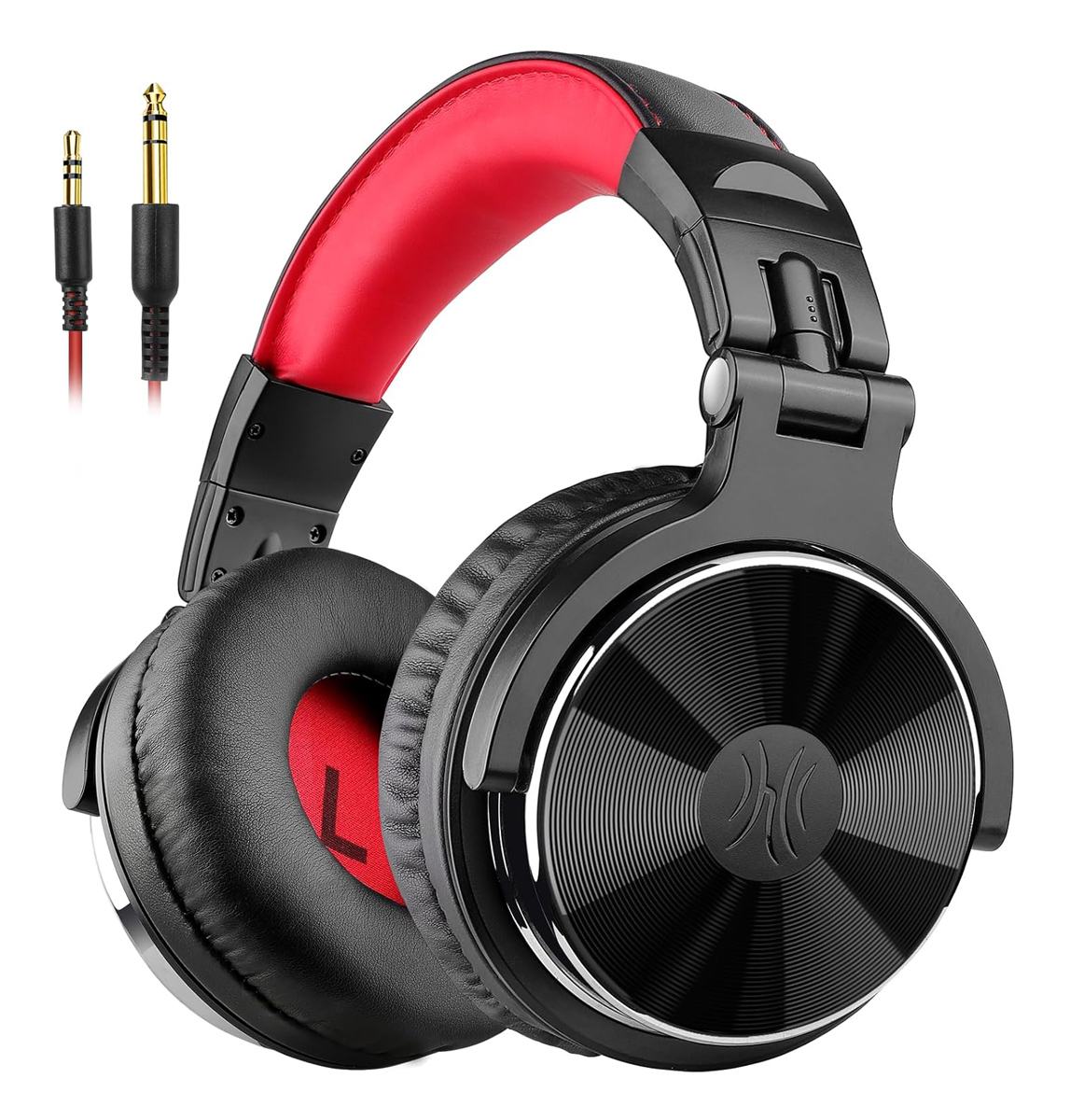 ONEODIO headset Studio Pro 10, 6.35mm & 3.5mm σύνδεση, Hi-Res, 50mm, μαύρο/κόκκινο