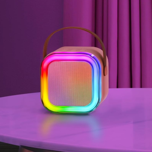 Skysonic-K8-Karaoke-Hxeio-Bluetooth-2-Asyrmata-Mikrofona-Led-RGB-Light-1200mAh-Type-C-roz.1
