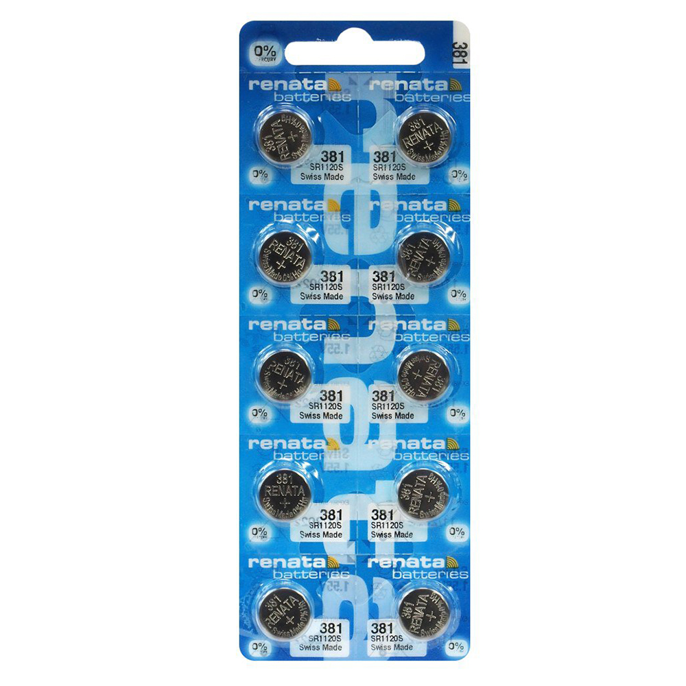 RENATA ΜΠΑΤΑΡΙΕΣ ΡΟΛΟΓΙΟΥ 381/SR55/LR55/191/LR1120/G8/AG8 1.55V SILVER OXIDE 1 ΤΕΜ. 10/BLISTER