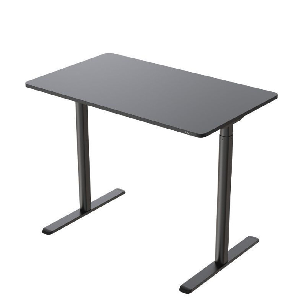 VOLTE-TEL VT143B ΗΛΕΚΤΡΙΚΟ ΓΡΑΦΕΙΟ ΜΕ ΜΕΤΑΛΛΙΚΑ ΠΟΔΙΑ ΚΑΙ ΡΥΘΜΙΖΟΜΕΝΟ ΥΨΟΣ 72.5-117.5cm ΜΕ ΑΝΤΟΧΗ ΕΩΣ 50KG 120x60cm BLACK