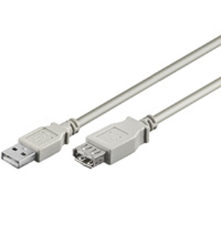 ΚΑΛΩΔΙΟ Η/Υ USB (A-MALE)->USB(A-FEMALE)USB 2.0 1.8m GREY