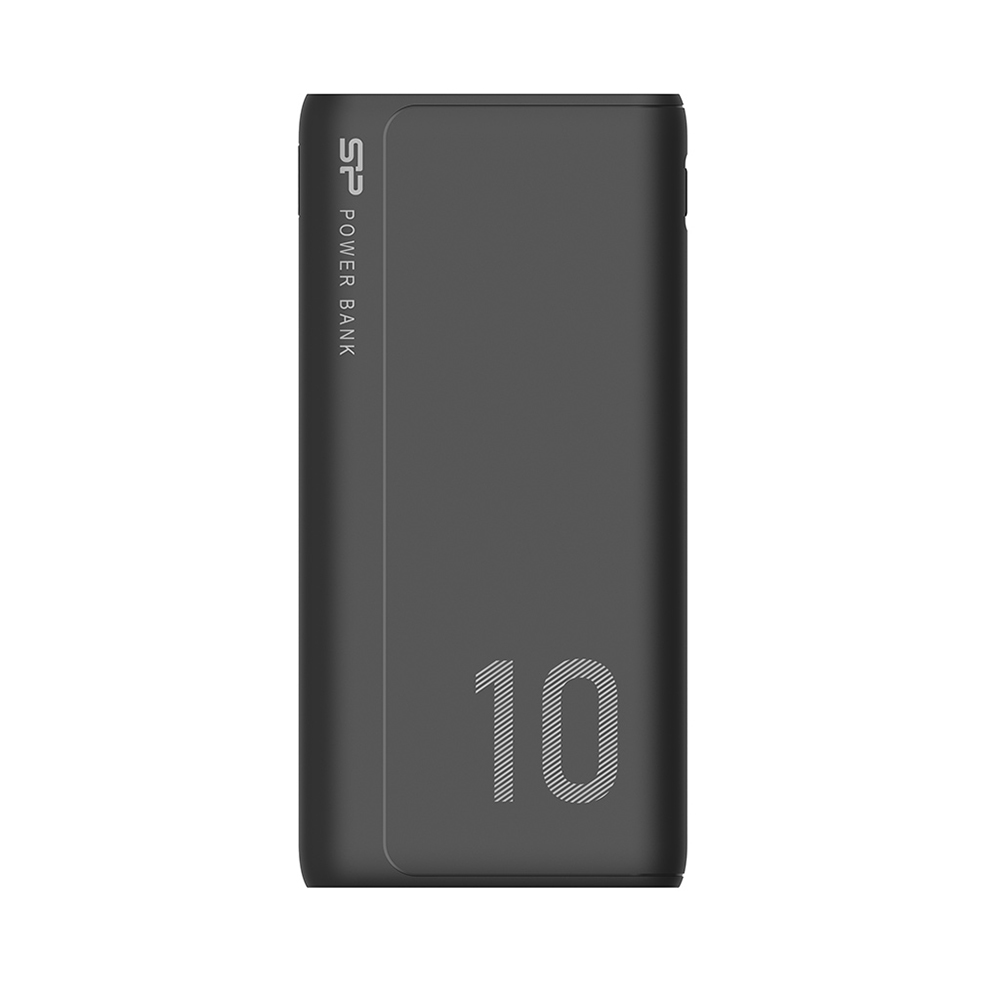SILICON POWER POWER BANK GP15 10000mAh OUTPUT USB1 5V-2.1A/ USB2 5V-2.1A MAX 2.1A INPUT MICRO USB & TYPE C 5V-2A BLACK