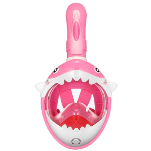 Thenice KF-3  Παιδική Μάσκα Θαλάσσης Καρχαριάκι (Baby Shark) Full Face Snorkel Mask (XS/S) (Ροζ)