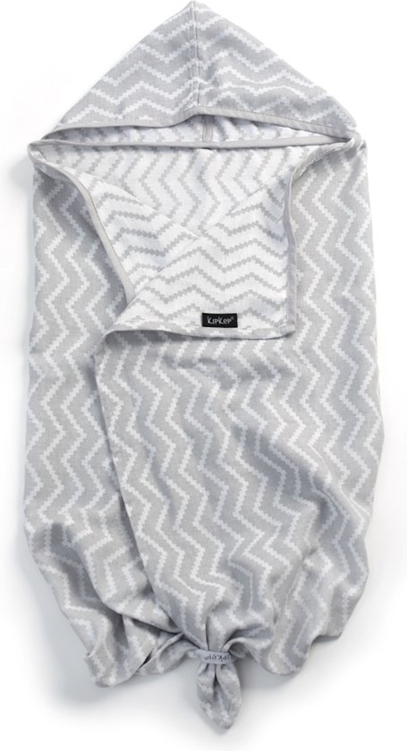 KipKep Blenker Βαμβακερή Πετσέτα Μπάνιου με Κουκούλα 100X70 – Υδρόφιλη Έξτρα Απορροφητική (Silver Grey)