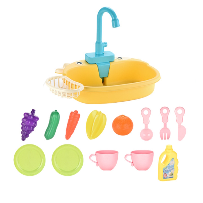 Giggles D10 Παιδικό Παιχνίδι "Ο Νεροχύτης του Μικρού Βοηθού της Μαμάς" Κίτρινο (3+)