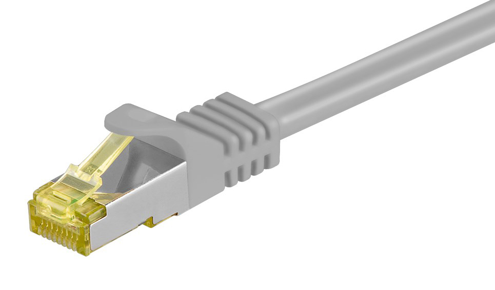 GOOBAY καλώδιο δικτύου 91567, CAT 7 S/FTP, copper, 500MHz, 0.50m, γκρι