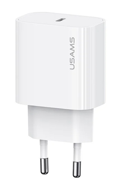 USAMS φορτιστής τοίχου CC226, USB-C, 20W, λευκός