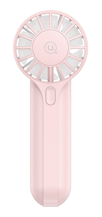 USAMS φορητός ανεμιστήρας ZB288 με 3 ταχύτητες, 1200mAh, ροζ