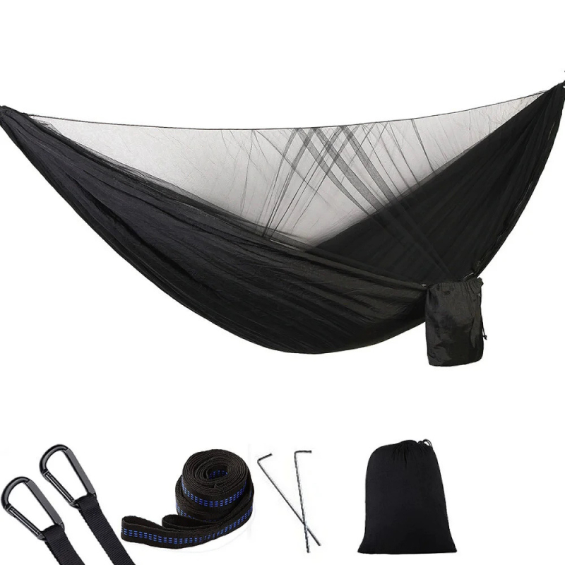 Kepeak Αιώρα Διπλή με Κουνουπιέρα 260x140cm - Μαύρη BL007MSQAU