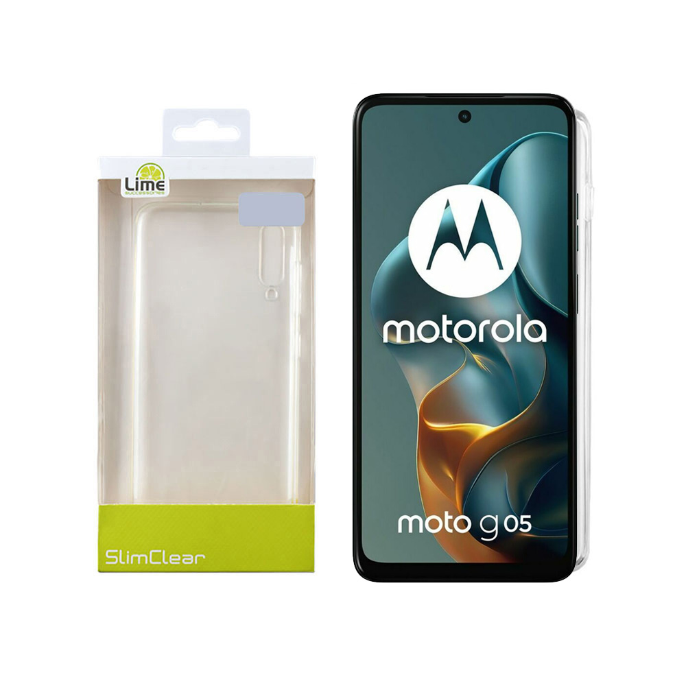 LIME ΘΗΚΗ MOTOROLA MOTO G05 6.67" SLIMCLEAR TPU FULL CAMERA PROTECTION ΔΙΑΦΑΝΗ