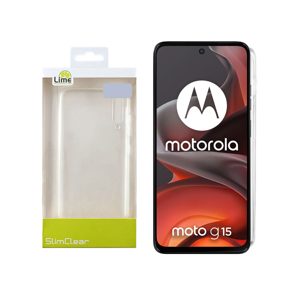 LIME ΘΗΚΗ MOTOROLA MOTO G15 6.72" SLIMCLEAR TPU FULL CAMERA PROTECTION ΔΙΑΦΑΝΗ