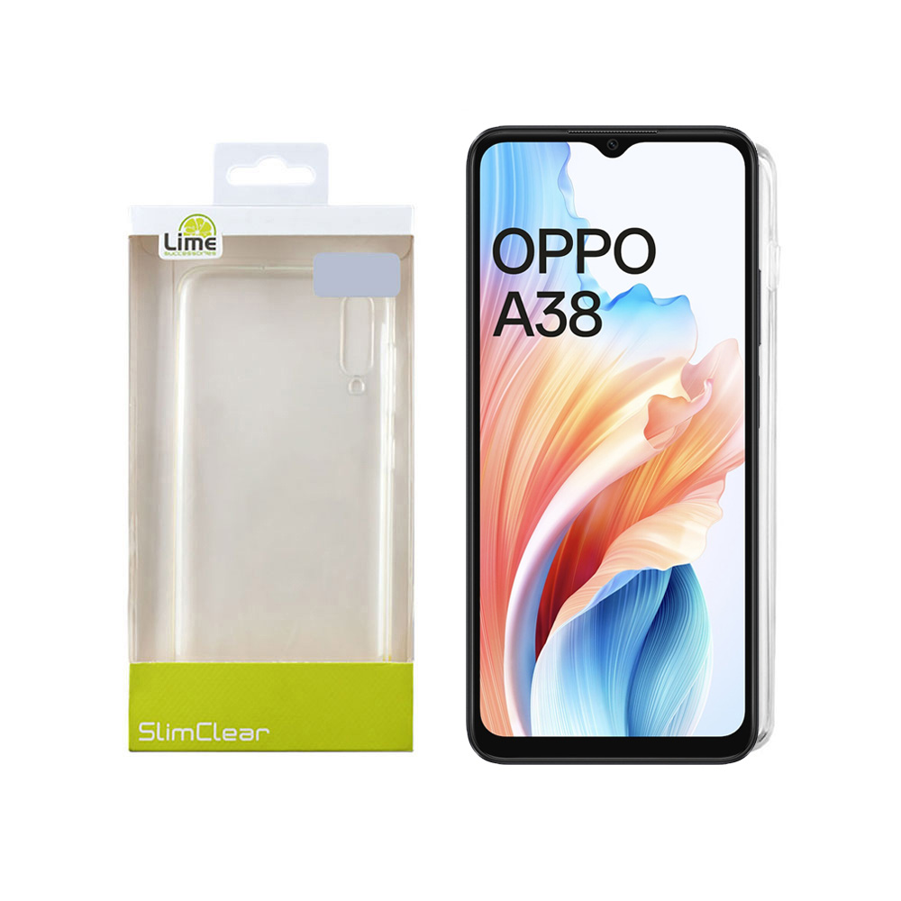 LIME ΘΗΚΗ OPPO A38 4G 6.56" SLIMCLEAR TPU FULL CAMERA PROTECTION ΔΙΑΦΑΝΗ