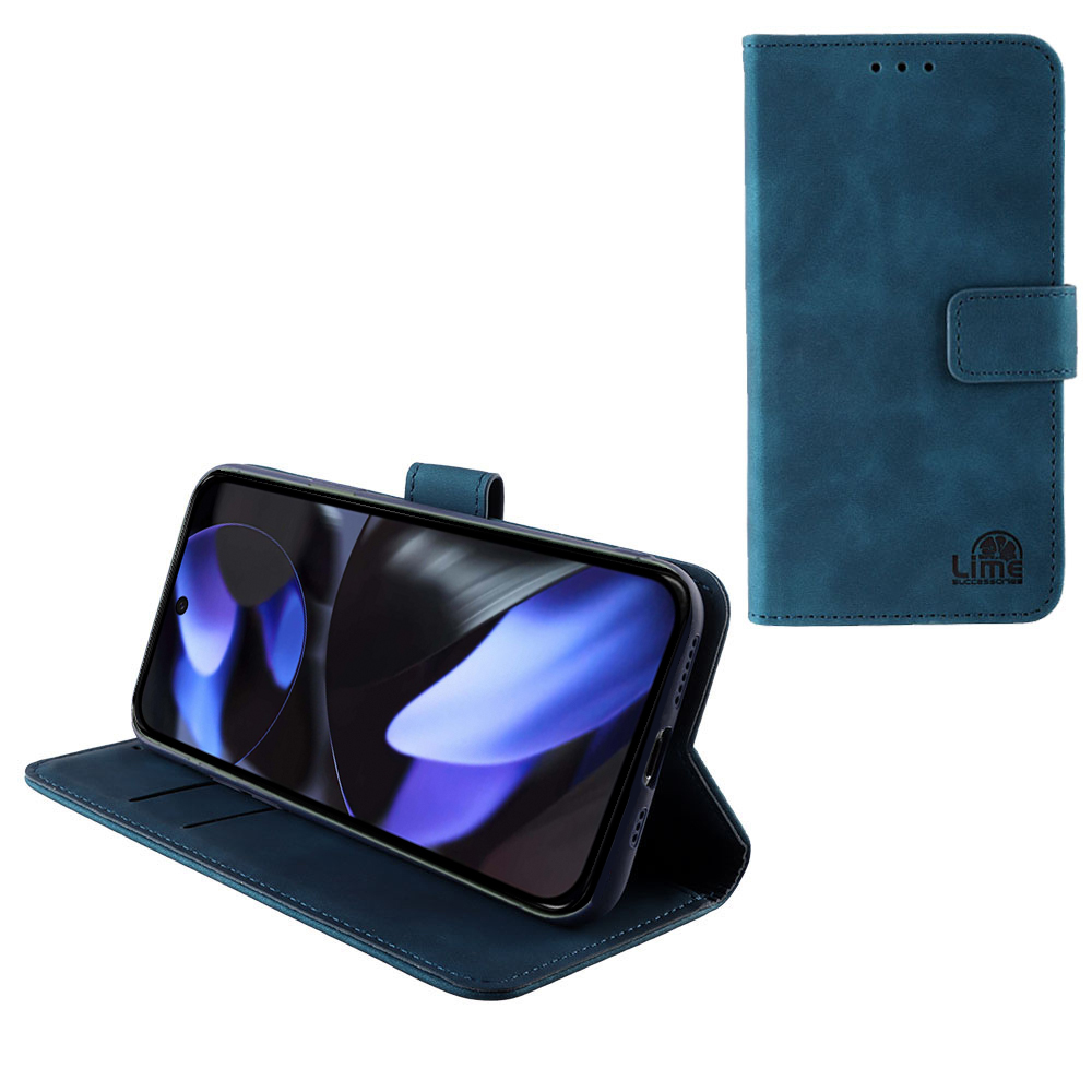 LIME ΘΗΚΗ GOOGLE PIXEL 10/PIXEL 10 PRO 5G 6.3" ESSENTIAL MAGNET BOOK STAND CLIP DARK BLUE