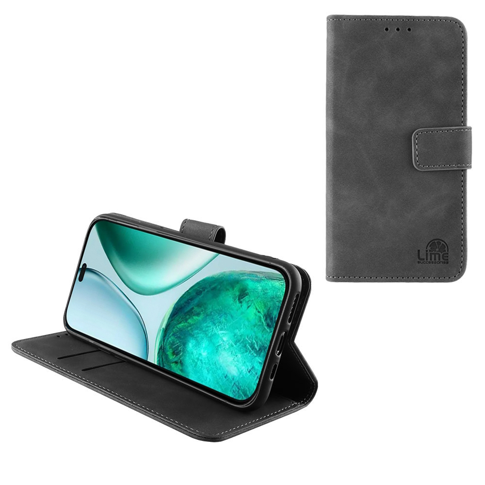 LIME ΘΗΚΗ HONOR X8C 6.7" ESSENTIAL MAGNET BOOK STAND CLIP GREY