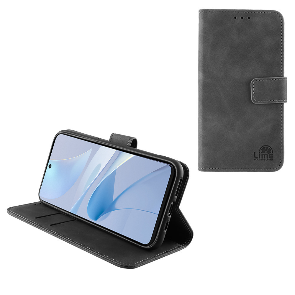 LIME ΘΗΚΗ HUAWEI NOVA 13i 6.7" ESSENTIAL MAGNET BOOK STAND CLIP GREY