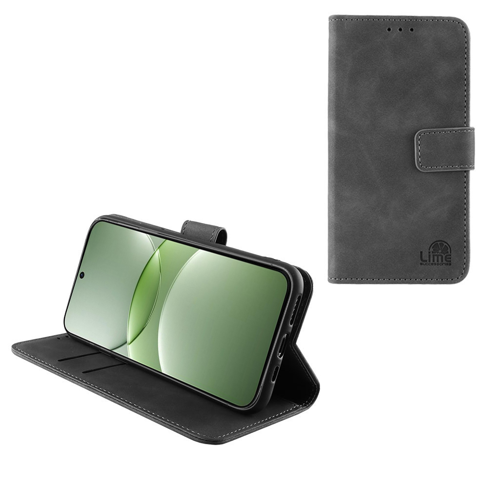 LIME ΘΗΚΗ HUAWEI NOVA 13 6.7" ESSENTIAL MAGNET BOOK STAND CLIP GREY