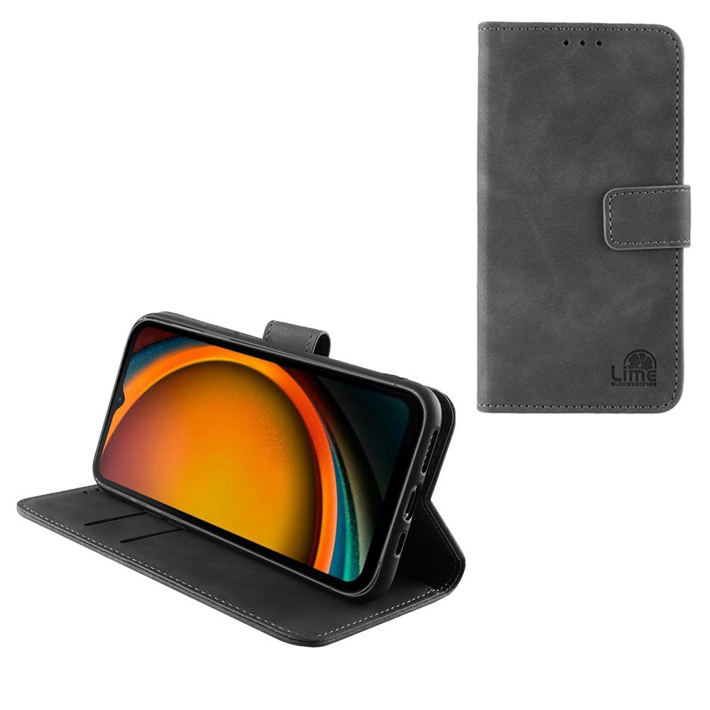 LIME ΘΗΚΗ SAMSUNG XCOVER 7 5G G556 6.6" ESSENTIAL MAGNET BOOK STAND CLIP GREY