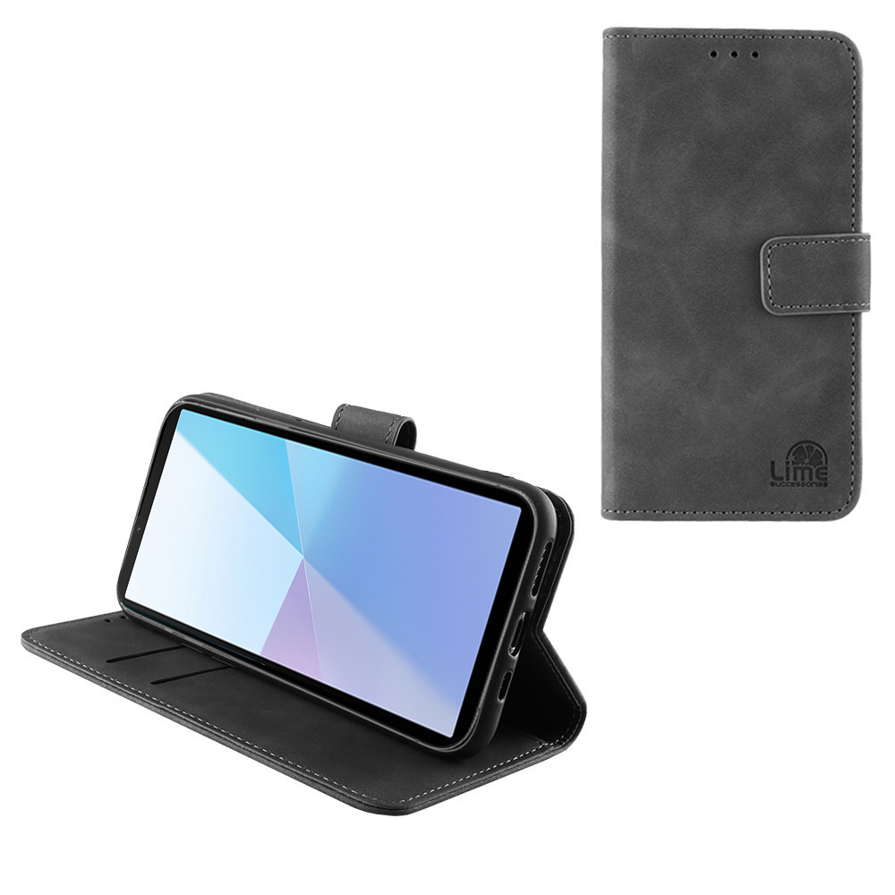 LIME ΘΗΚΗ SONY XPERIA 10 VI 5G 6.1" ESSENTIAL MAGNET BOOK STAND CLIP GREY