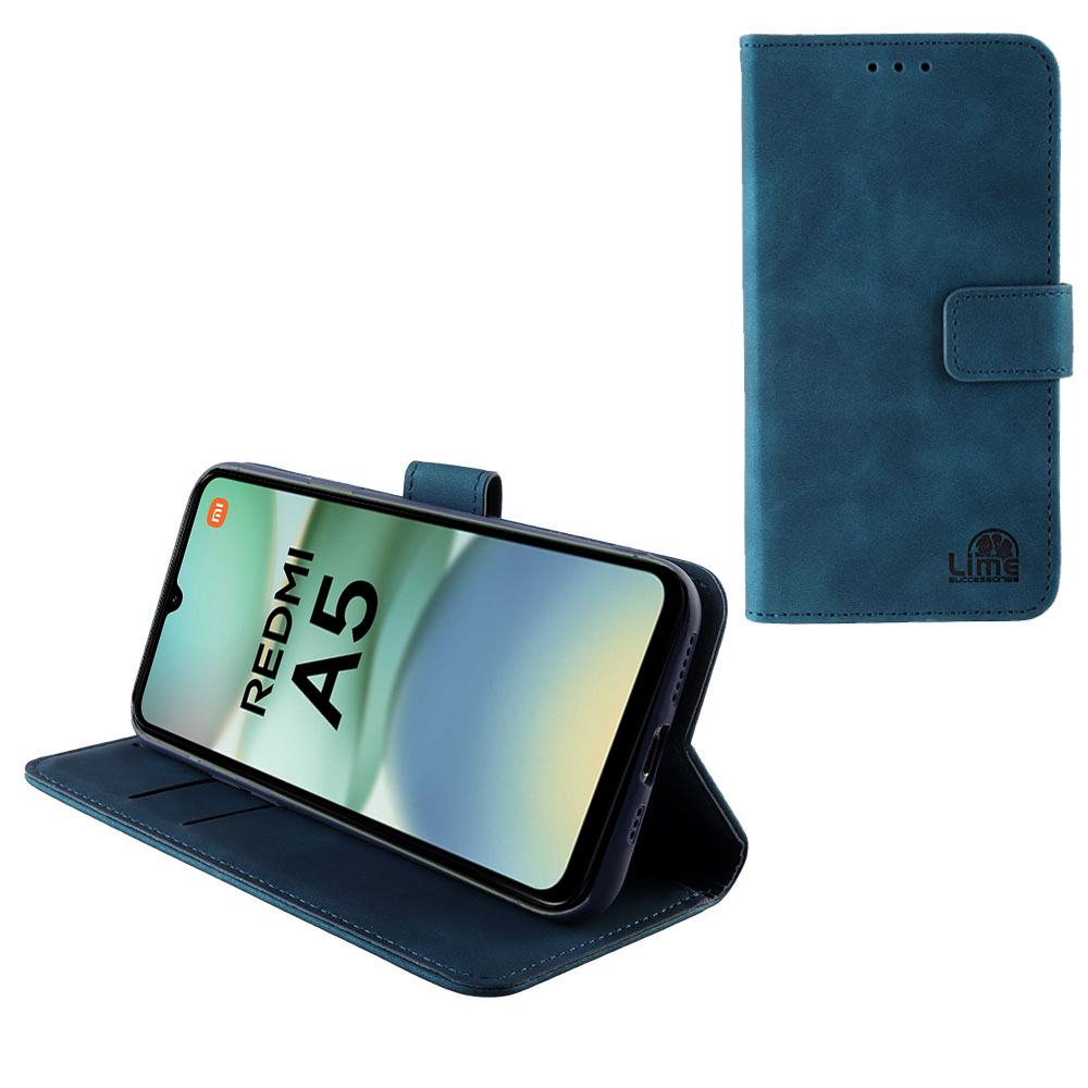 LIME ΘΗΚΗ XIAOMI REDMI A5 4G 6.88" ESSENTIAL MAGNET BOOK STAND CLIP DARK BLUE