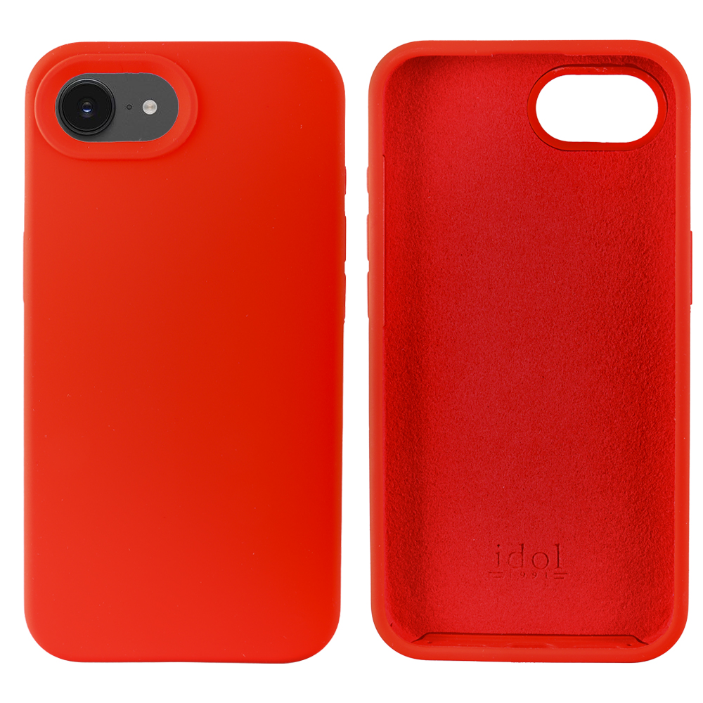 IDOL 1991 ΘΗΚΗ IPHONE 16E 6.1" VELVET ELITE TPU 4 SIDE CAMERA GUARD RED