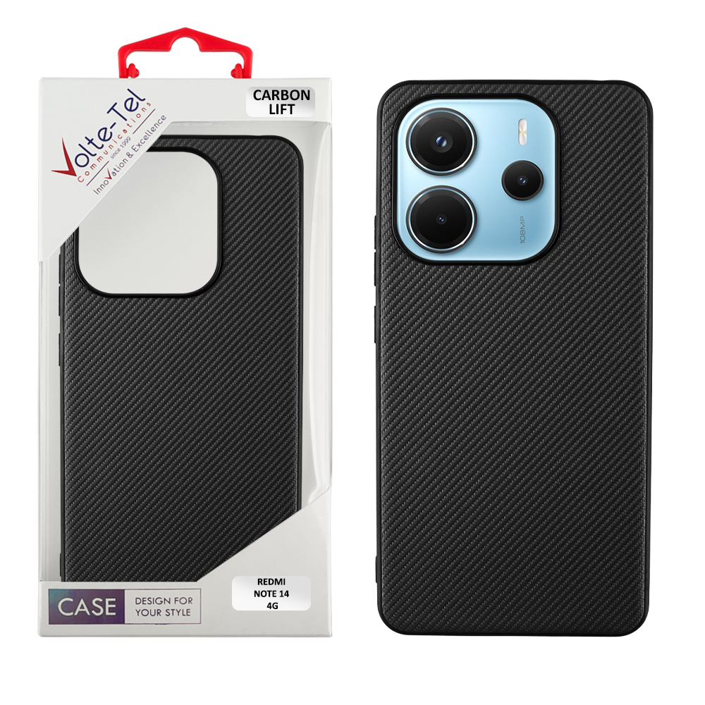 VOLTE-TEL ΘΗΚΗ XIAOMI REDMI NOTE 14 4G 6.67" CARBON LIFT CAMERA GUARD BLACK